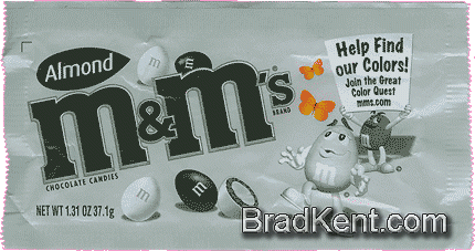 m&m's&reg; - Almond (Black & White)